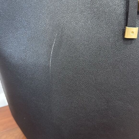 Donna Karen Large Two Tone Vegan Leather and Suede Tote Bag - Picture 3 of 7